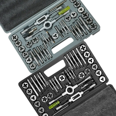VEVOR Tap and Die Set, 80-Piece Metric and SAE Standard, Bearing Steel Taps and Dies, Essential Threading Tool for Cutting External Internal Threads, with Complete Accessories and Storage Case