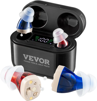 Vevor Hearing Aids Rechargeable Noise Cancelling In-Ear Amplifiers New