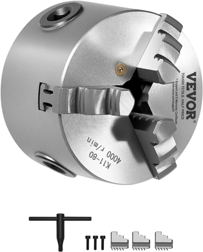 Vevor Lathe Chuck 3-Jaw Self-Centering 3
