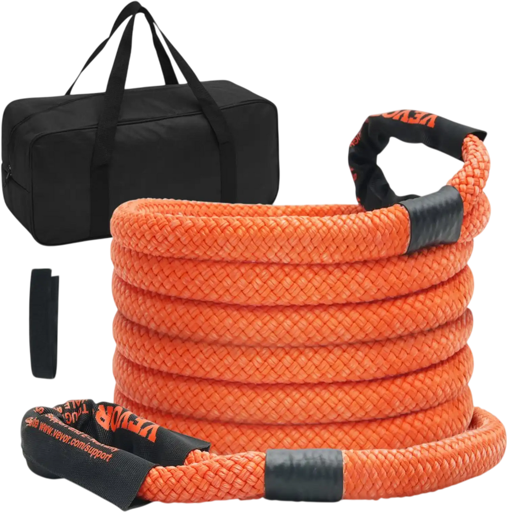 VEVOR 7/8" x 20' Kinetic Recovery Tow Rope 30,580 lbs, Heavy-Duty Off Road Snatch Strap, Extreme Duty 30% Elasticity Energy Snatch Strap for Jeep Car Truck ATV UTV SUV Tractor
