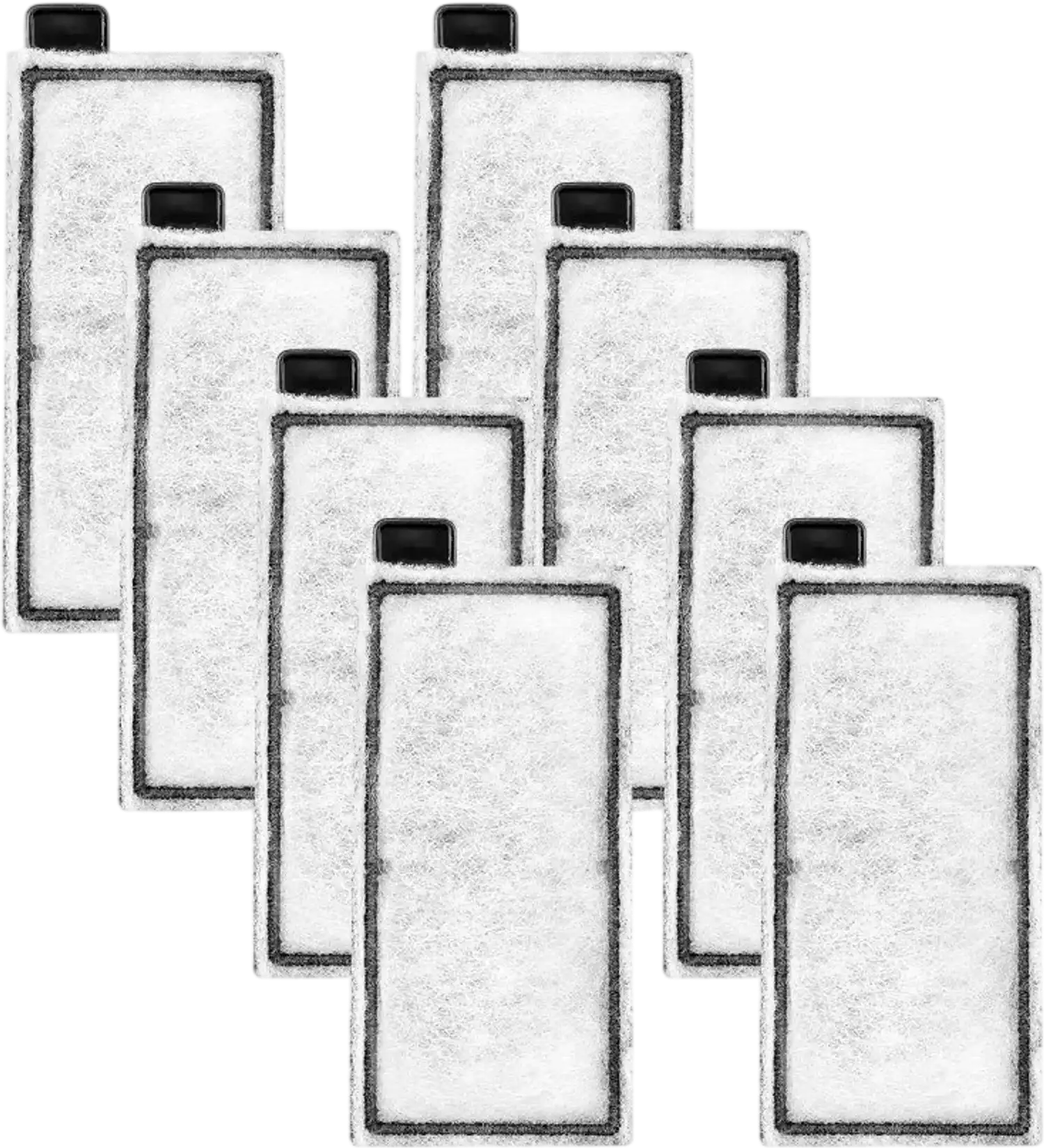Vevor Aquarium Filter Cotton 8-Piece Fish Tank Replacement Cartridges for 5 gal Glass Aquarium New