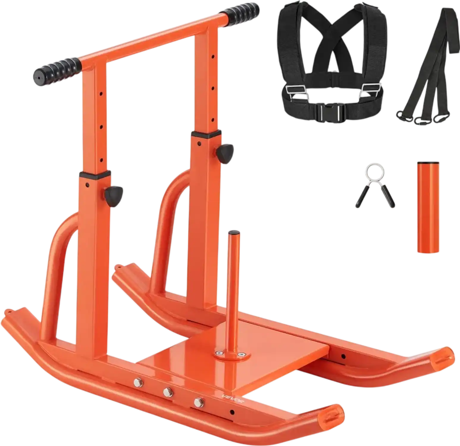 Vevor Weight Sled Adjustable T-Bar Handle Training Sled Orange New
