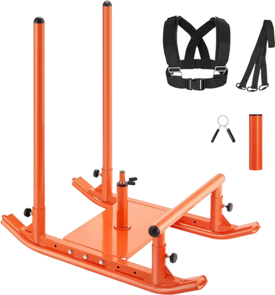 Vevor Weight Sled Steel Power Sled Fitness Strength Training Orange New
