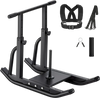 VEVOR Weight Sled, Steel Power Sled, Fitness Training Sleds for Athletic Exercise Speed Improvement, Workout Equipment with Adjustable Height Handle, Compatible with 1/2 in Weight Plates, Black