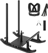 VEVOR Weight Sled, Steel Power Sled, Fitness Strength Training Sleds for Athletic Exercise Speed Improvement, Workout Fitness Equipment with Handle, Compatible with 1/2 in Weight Plates, Black