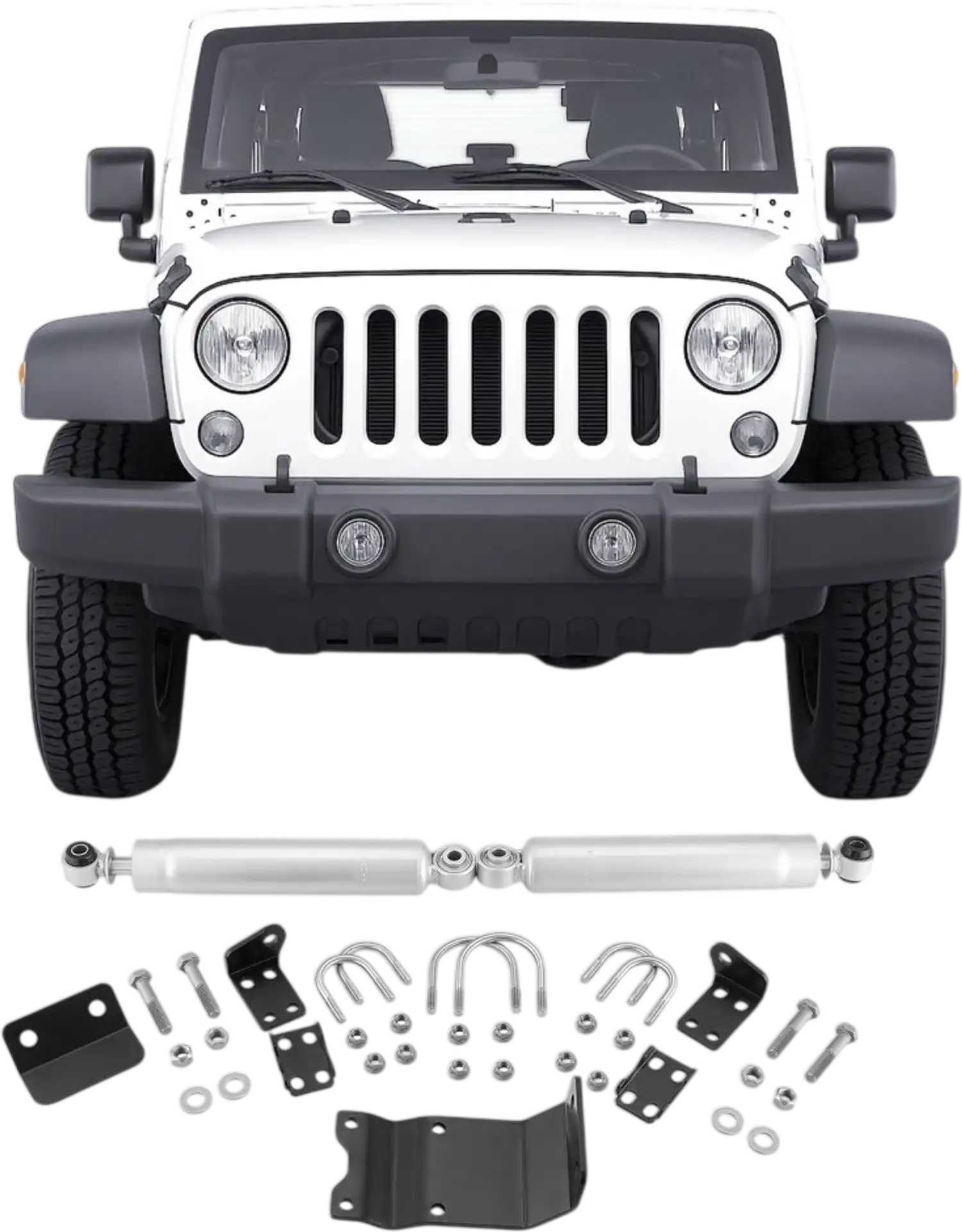 Vevor Steering Stabilizer Kit Dual for 2007-2018 Jeep Wrangler JK 2