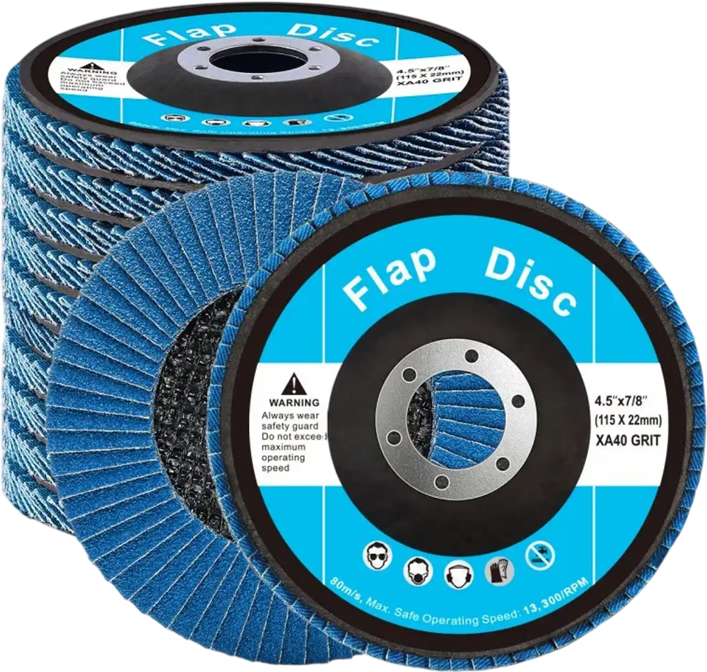 VEVOR Flap Discs 40 Grit, 4-1/2" x 7/8" Flap Discs for Angle Grinder, Type 29 Zirconia Flap Sanding Disc, Bevel Type Abrasive Grinding Wheels for Deburring, Rust Removal, Sanding, Finishing (10 Pack)
