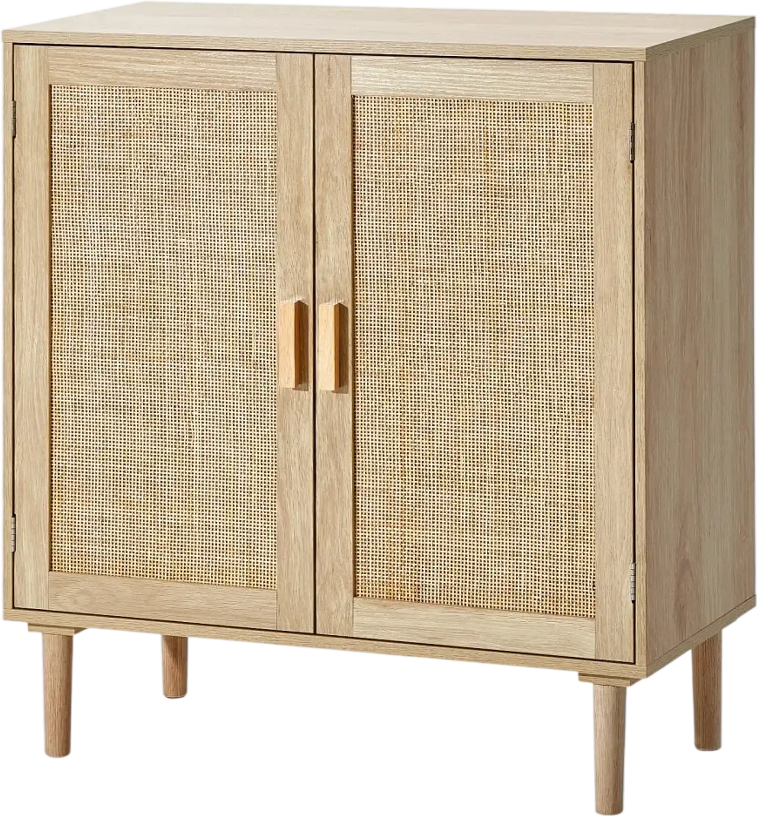 Vevor Cabinet Rattan Storage Cabinet with 2 Magnetic Doors and Adjustable Shelves Natural New