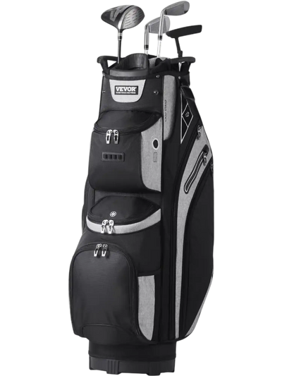 VEVOR Golf Cart Bag with 14 Way Organizer Divider Top, 36” 13 Pockets Premium Cart Bag, Durable Golf Bags with Handles & Dust Cover & Detachable Straps for Men & Women, Black Color-Block