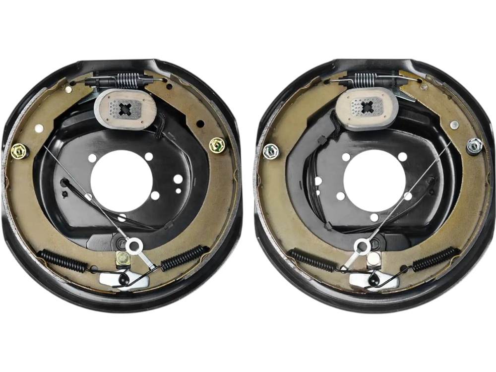 VEVOR Electric Trailer Brake Assembly, 12" x 2", 1 Pair Self-Adjusting Electric Brakes Kit for 7000 lbs Axle, 5-Hole Mounting, Backing Plates for Braking System Part Replacement (1 Right + 1 Left)
