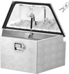 VEVOR Trailer Tongue Box, 26" x 13" x 12" Aluminum Trailer Tongue Tool Box, Heavy Duty Storage Organizer with Lock and Keys, Utility Tool Chest for Pickup Truck Bed, RV, SUV, Off-Road Vehicle, Silver