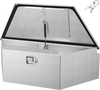 VEVOR Trailer Tongue Box, 39" x 16.5" x 12" Aluminum Trailer Tongue Tool Box, Heavy Duty Storage Organizer with Lock & Keys, Utility Tool Chest for Pickup Truck Bed, RV, SUV, Off-Road Vehicle, Silver