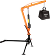 VEVOR Truck Crane, 1000 lbs Pickup Hitch Crane Trailer Hitch Mounted, Manual Hydraulic with 8T Hydraulic Jack, 360° Rotating Telescopic Boom,Foldable Truck Bed Jib for Machine Lumber Equipment Lifting