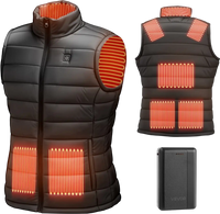 VEVOR Heated Vest, Men Electric Heating Vest with 16000 mAh Battery Pack, 8 Heating Zones Lightweight Rechargeable Winter-Vest with 3 Levels, for Outdoor Hiking Camping Fishing Skiing, Size L