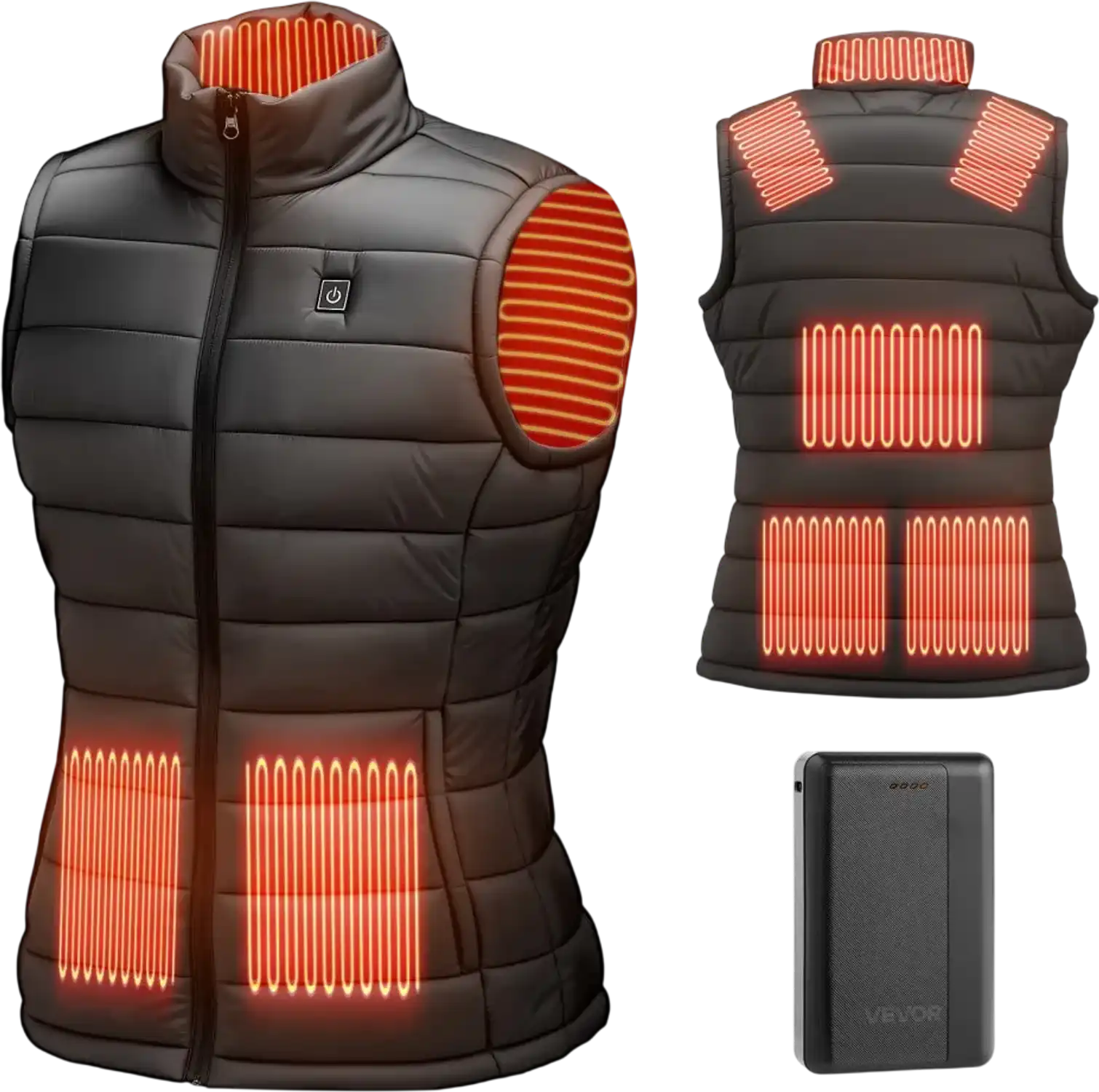 Vevor Heated Vest Women's Electric Rechargeable Winter 8-Zone 16000 mAh Size S New