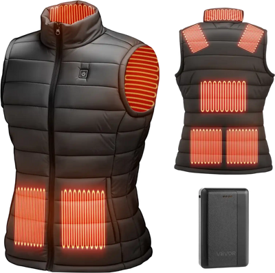 Vevor Heated Vest Women's Electric Rechargeable Winter 8-Zone 16000 mAh Size S New