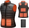 VEVOR Heated Vest, Men Electric Heating Vest with 16000 mAh Battery Pack, 8 Heating Zones Lightweight Rechargeable Winter-Vest with 3 Levels, for Outdoor Hiking Camping Fishing Skiing, Size XL