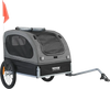 VEVOR Dog Bike Trailer, Supports up to 88 lbs, Pet Cart Bicycle Carrier, Easy Folding Frame with Quick Release Wheels, Universal Bicycle Coupler, Reflectors, Flag, Collapsible to Store, Black/Gray