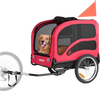 VEVOR Dog Bike Trailer, Supports up to 100 lbs, Pet Cart Bicycle Carrier for Small & Large Dogs, Easy Folding Frame with Quick Release Wheel, Universal Bicycle Coupler, Reflector, Flag, Internal Leash
