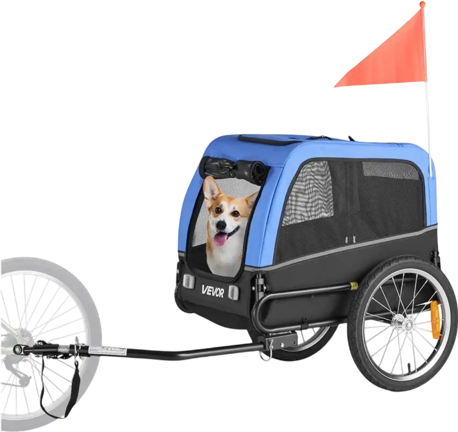 Vevor Dog Bike Trailer Small Dog Pet Bicycle Carrier 66 lbs New