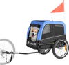 VEVOR Dog Bike Trailer, Supports up to 66 lbs, Pet Cart Bicycle Carrier for Small & Medium Dogs, Easy Folding Frame with Quick Release Wheel, Universal Bicycle Coupler, Reflector, Flag, Internal Leash