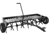 VEVOR Tow Behind Plug Aerator, 48 in Lawn Core Aerator Tool Universal Hitch, 150lbs Weight Capacity, Heavy Duty Pull Behind Spike Aerators with Tray & 10.6 in Wheels, for Farmland & Garden Tractors