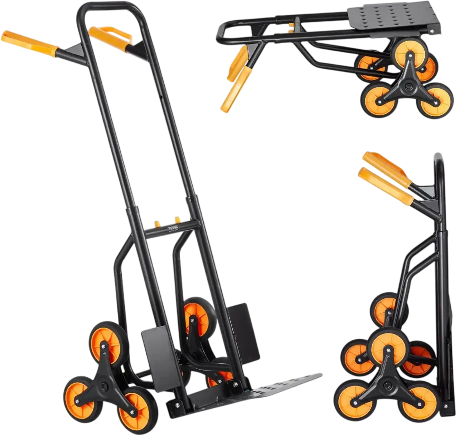 Vevor Stair Climbing Cart Heavy-Duty Folding Hand Truck Dolly 440 lbs 6 Wheels New