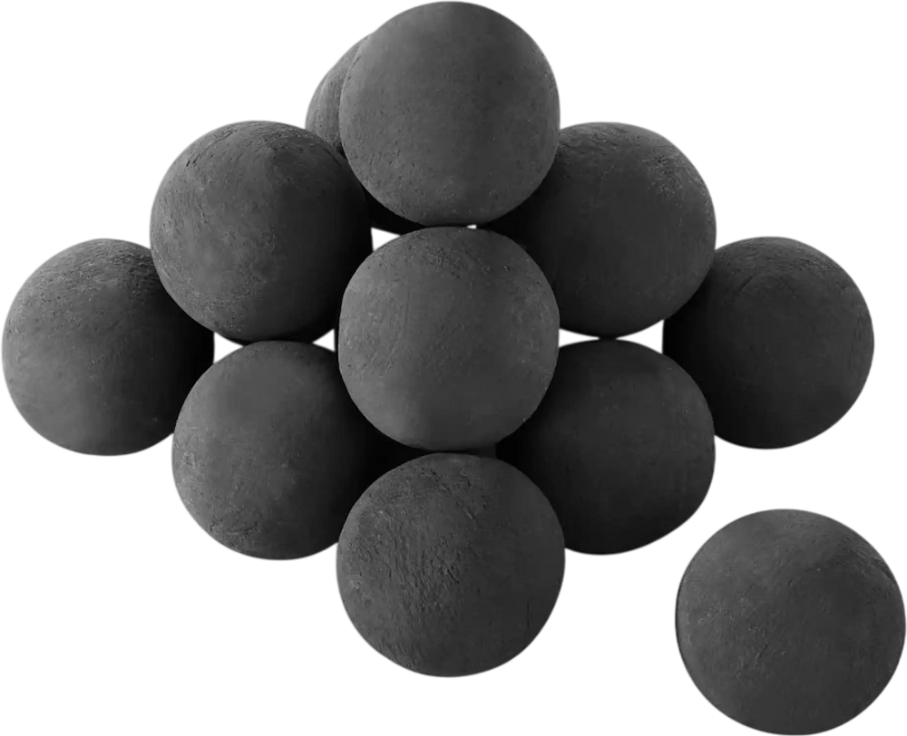 VEVOR Ceramic Fire Balls, 3 Inch 15 Pcs Round Fire Stones, Reusable Lava Rocks Indoor and Outdoor Use, Decorative Fire Pit Rocks for Propane/Gas Fireplace, Stove, Courtyard, Camping, Black
