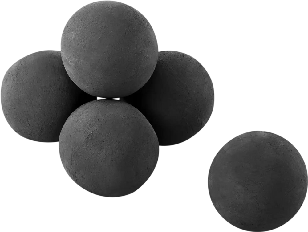 VEVOR Ceramic Fire Balls, 5 Inch 6 Pcs Round Fire Stones, Reusable Lava Rocks Indoor and Outdoor Use, Decorative Fire Pit Rocks for Propane/Gas Fireplace, Stove, Courtyard, Camping, Black