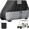 VEVOR Golf Cart Cover, Full Coverage 2+2/4 Passenger Golf Cart, 420D Waterproof Oxford Fabric Club Car Cover Fits Most Carts Club Car, Yamaha, EZGO, Honda, Silver-Coated Layer & Three Zipper Doors