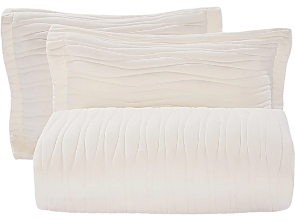 VEVOR King Quilt Set, 3-Piece Lightweight Comforter, Microfiber King Size Bedding Set, Beige Bedspreads with 1 Quilt and 2 Pillow Shams, Lightweight Bedspread Coverlet Bedding Set, for All Season