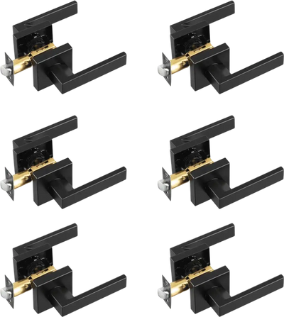 Vevor Door Handle Matte Black Passage Lever 6-Pack New