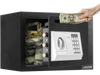 VEVOR 0.6 Cubic Feet Drop Safe, Drop Slot Safe Box with Password and Turn Knob, Heavy Duty Compact Cash Depository Box with a Front Lock Slot for Cash, Bank Slips, Jewelry, Documents, Bills, Black