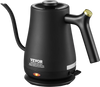 VEVOR 1L Electric Gooseneck Kettle, 1200W Fast Heating Gooseneck Pour Over Coffee Tea Kettle, 304 Food Grade Stainless Steel Hot Water Boiler Heater with Boil-Dry Protection, Auto Shut-off