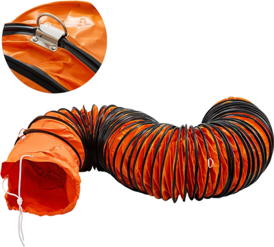 VEVOR Ducting Hose, 25ft PVC Flexible HVAC Duct Hosing for 10 Inch Utility Blower Exhaust Fan