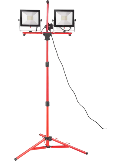 VEVOR LED Work Light with Stand, 10000 Lumen Dual-head LED Work Light with 27.6\
