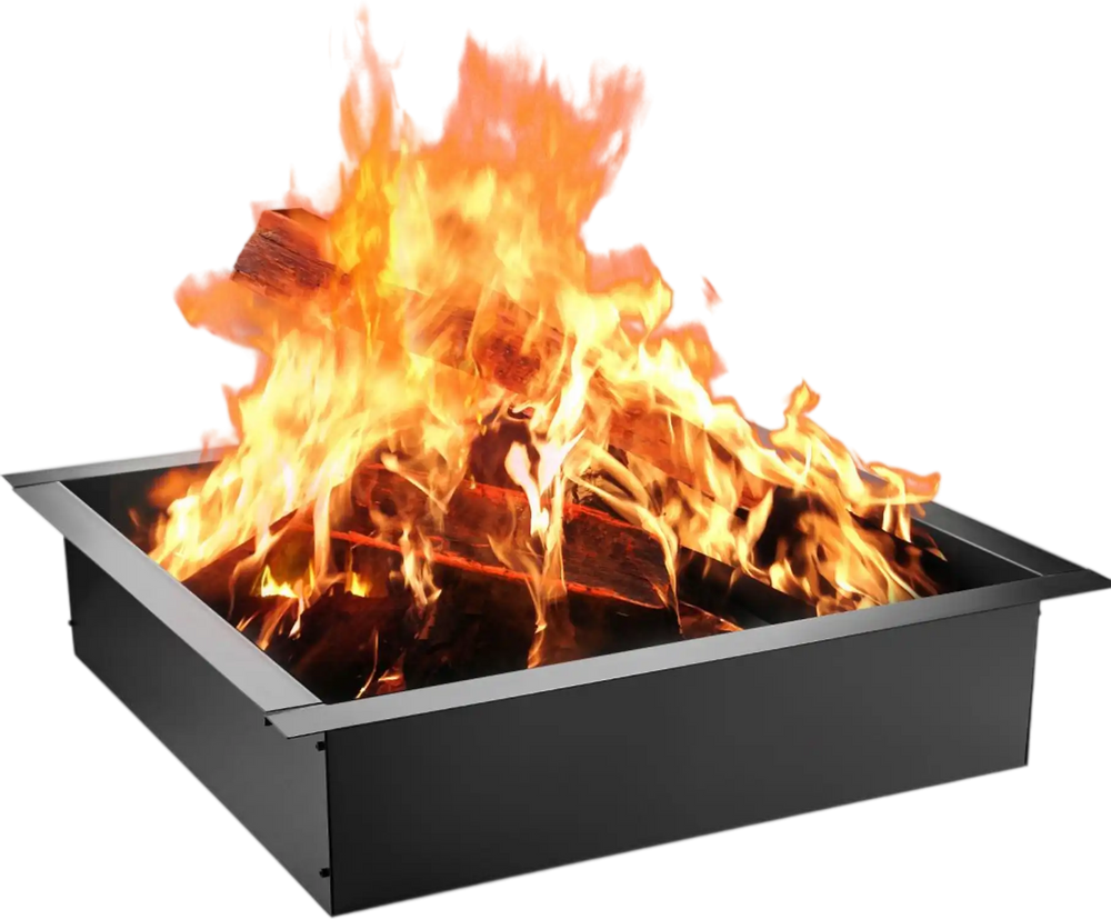 VEVOR Fire Pit Ring, 36-Inch Outer/30-Inch Inner Diameter Fire Pit Insert,1.5 mm Thickness Fire Ring, DIY Steel Ring with Tongs In-Ground Fire Pit Liner for Outdoor, Patio, Backyard