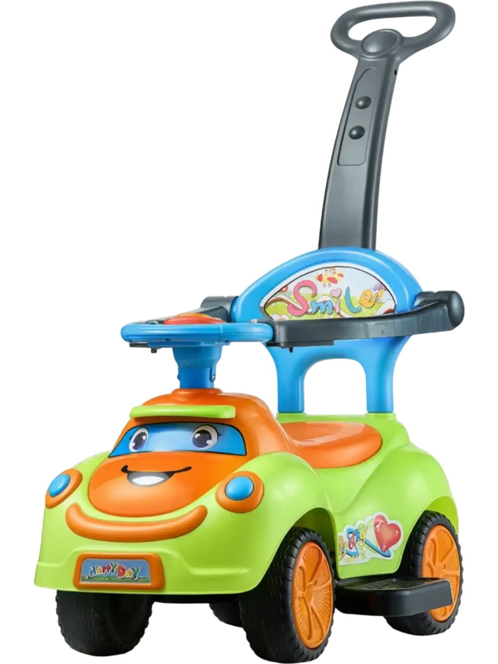 VEVOR Ride On Push Car, Push Car for Toddler 19 to 36 Months, Around Buggy with Guardrails, Handle & Under-seat Storage, 55 lbs Load Capacity, Foot-to-Floor Walker for Boys Girls, Green