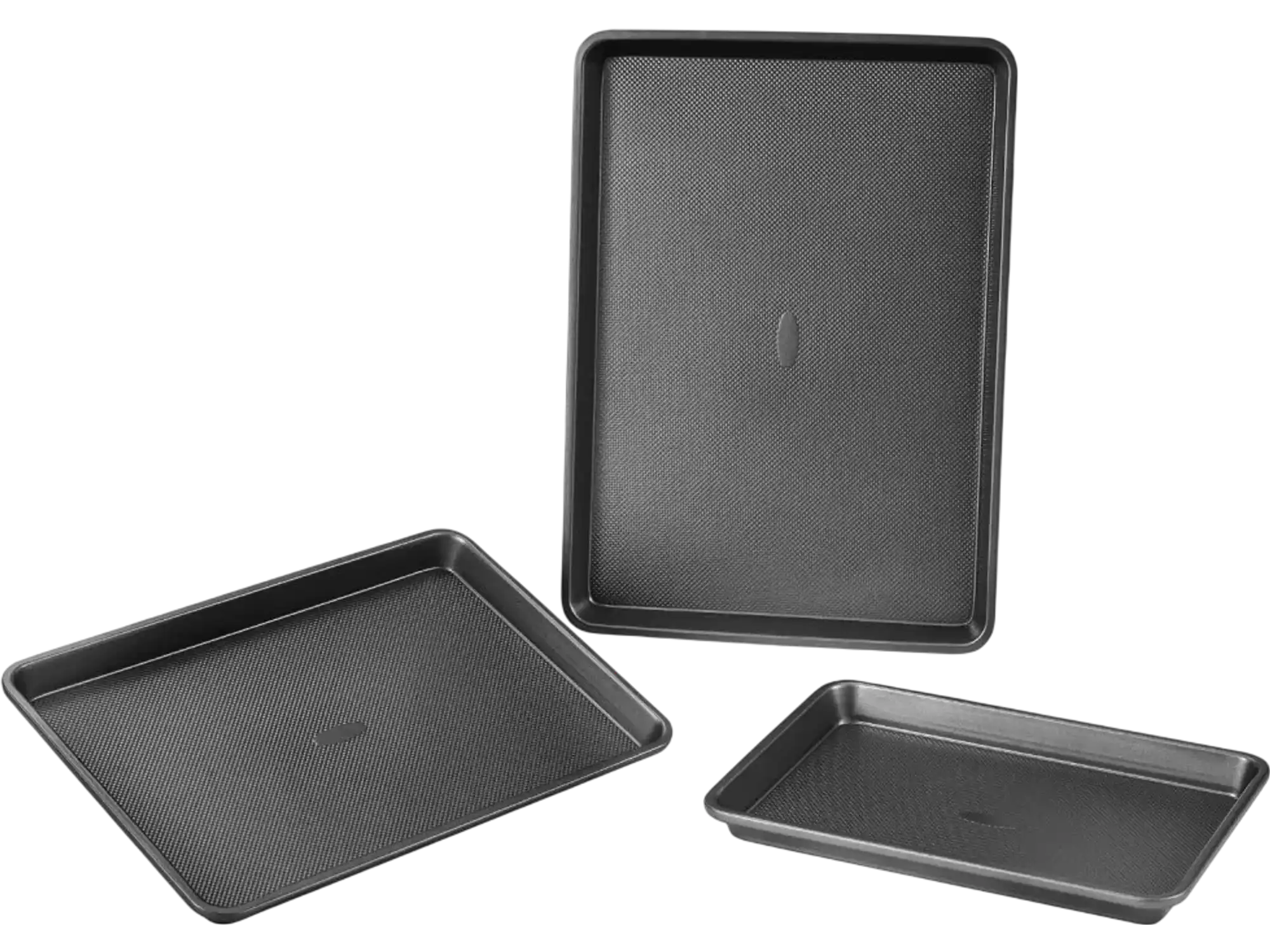Vevor Bakeware Set 3-Piece Nonstick Carbon Steel Baking Pans with Silicone Handles New