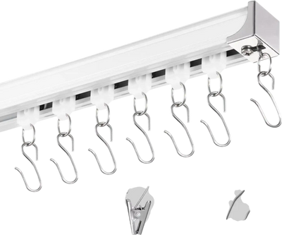 Vevor Curtain Track Set 8.9' Ceiling Mounted Room Divider White New