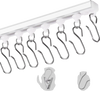 VEVOR Ceiling Curtain Track Set, 9.9 FT/3 Meter, Self Adhesive, No Drill Ceiling Track System for Curtains, Room Divider Curtain Track Ceiling Mounted for Living Room with Hooks and Hardware, White