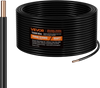 VEVOR 12 AWG Solid THHN Wire, 100% OFC Copper Electrical Building Wire with Nylon Jacket PVC Insulation, Rated for Up to 600 Volts, Heavy-Duty for Residential, Industrial, Commercial, Black (100 Feet)