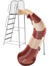 VEVOR Water Slide, Big 10 ft Outdoor Waterslide with Built in Adjustable Sprinkler and Ladder, Free Standing Pool Slide, Metal & Plastic Playground Equipment, Platform for Backyard Fun Activities