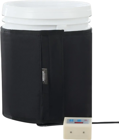 VEVOR Metal Drum Heater, 250 Watt, Pail Heating Band for 5 Gallon Barrel, 0-145℉ Adjustable with Independent Thermostat, Waterproof Oxford Fabric High Efficiency Grease Keg Heater, FCC Listed
