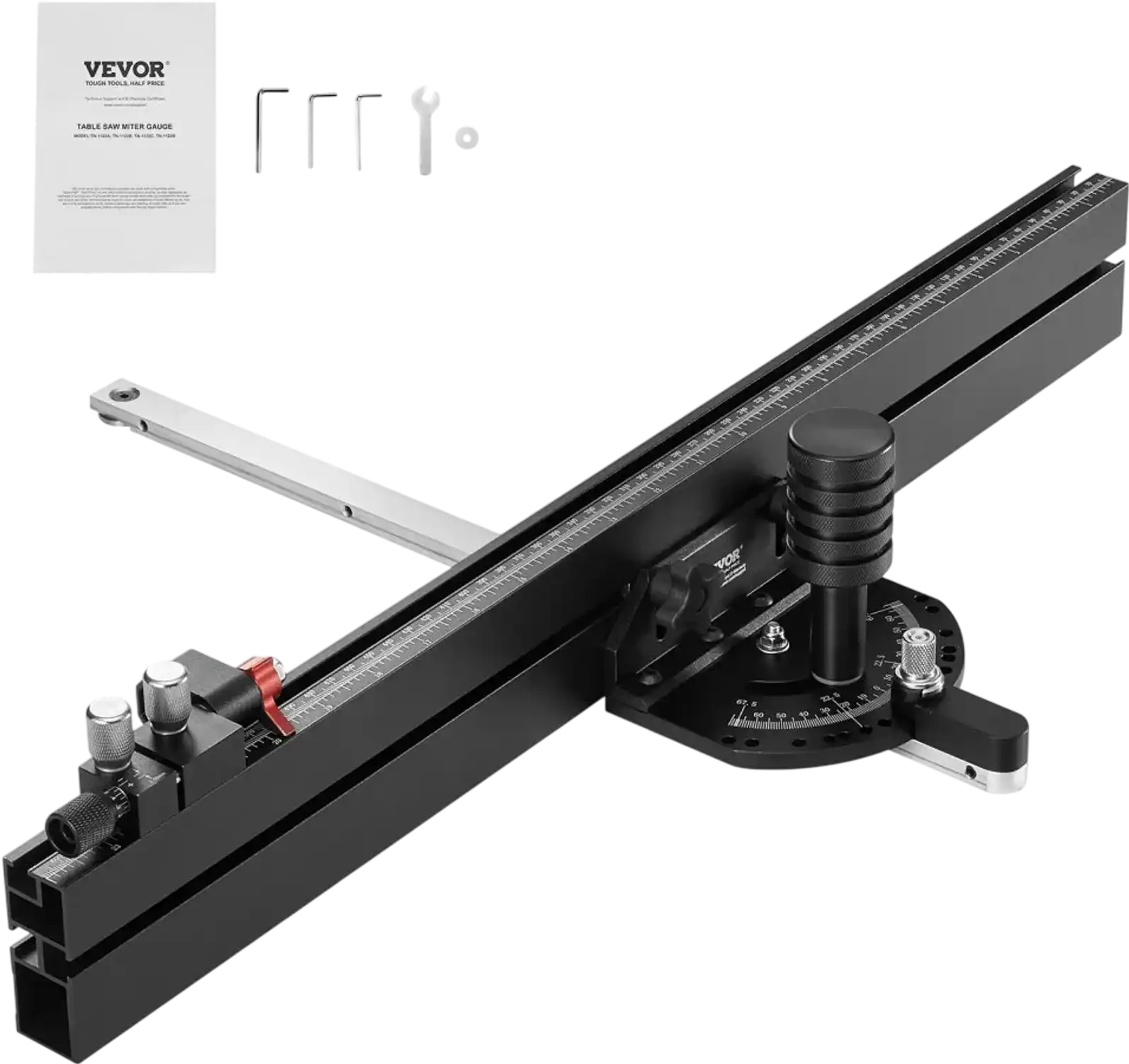 Vevor Table Saw Miter Gauge Precision Aluminum Alloy 3/4