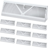 VEVOR 15-Inch Floor Registers, 10-Pack Baseboard Registers, HVAC Heavy-Duty Walkable Iron Floor Vents, Rustproof Anti-Peeling Air Vents Deflector Adjustable with Metal Damper for Home & Office, White