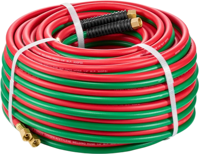 VEVOR Oxygen Acetylene Hose, 1/4-Inch x 100FT Oxy Acetylene Hose with 9/16
