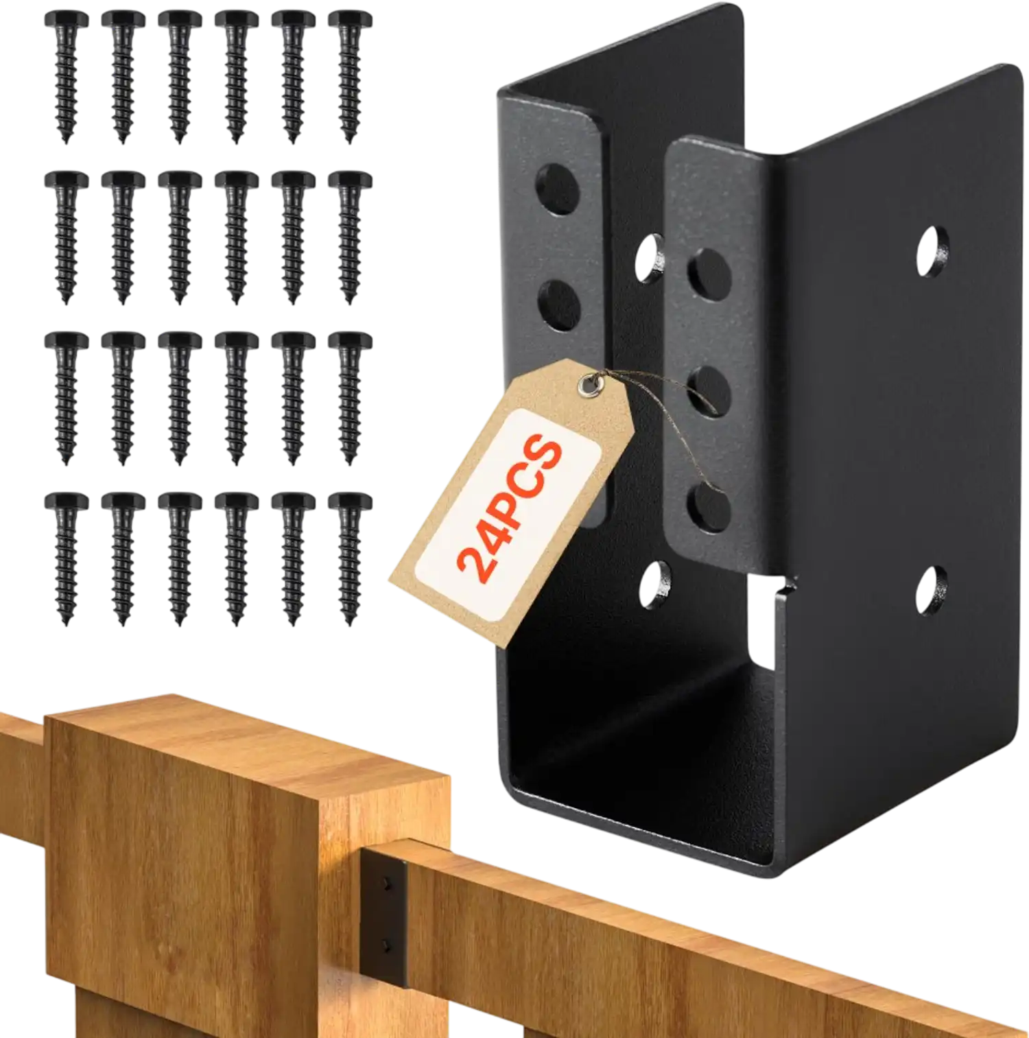Vevor Joist Hanger 2x4 Concealed-Flange Steel Bracket Set 24 Pcs New