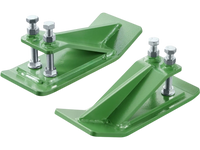 VEVOR Tractor Bucket Protector, 2PCS Heavy Duty Steel Bucket Edge Protectors, Edge Tamer Anti-Skid Device with Double Hexagon Lock Nuts and Bolts, for Snow, Leave Removal & Spreading Gravel (Green)