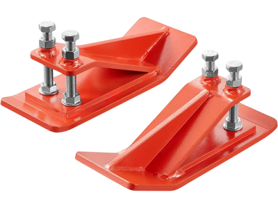 VEVOR Tractor Bucket Protector, 2PCS Heavy Duty Steel Bucket Edge Protectors, Edge Tamer Anti-Skid Device with Double Hexagon Lock Nuts and Bolts, for Snow, Leave Removal & Spreading Gravel (Orange)